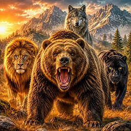 Icône de Wild Animal Sim Primal Clash
